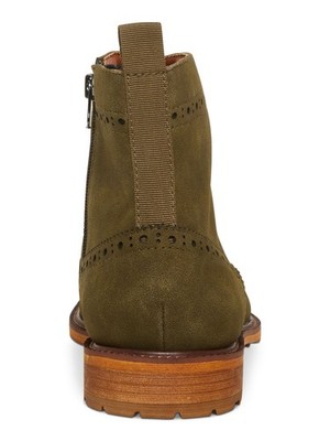 MADDEN Mens Olive Green Brogue Front Heel Remppr Wingtip Boots Shoes 7 M MADDEN Mens Olive Green Brogue Front Heel Pull-Tab Remppr  main image 4