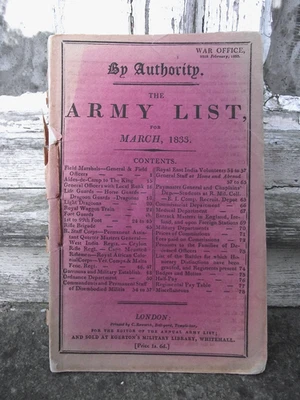 ORIGINAL PRE VICTORIAN MARCH 1833 ARMY LIST ,WAR OFFICE (7 - Image 1 of 4