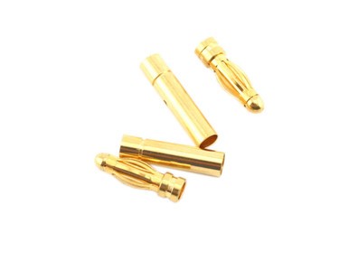 ProTek RC 3.0mm Gold Plated Inline Connectors (2 Male/2 Female) - Picture 1 of 3