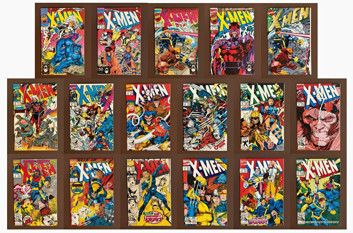 X-Men #1-13 Complete Run 1991-1992 Jim Lee Wolverine Omega Red (All #1 variants)