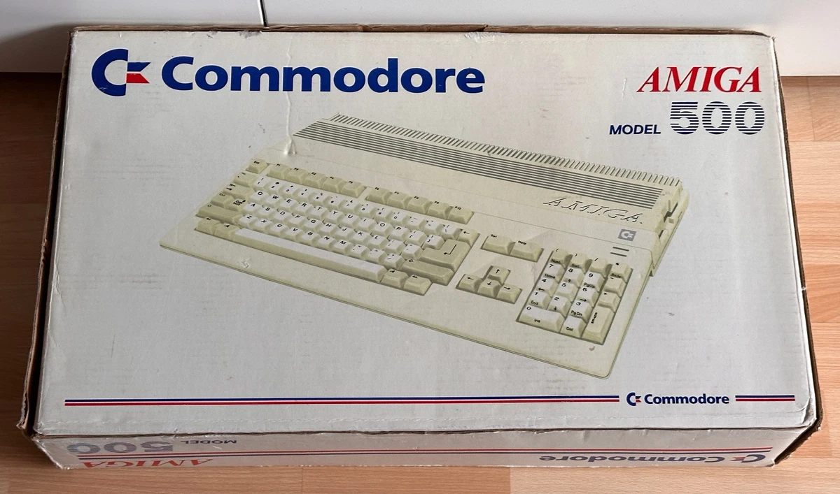 Boîte Vide Commodore Amiga 500 – Bon état, Parfaite Pour Collectionneur Ou Déco Rétro