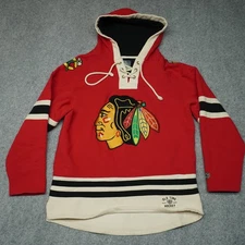 Chicago Blackhawks Hoodie Old Time Hockey M NHL Hockey Pullover