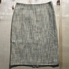 VTG 90s Dana Buchman Tweed Pencil Skirt 4 Silk Cotton Lined Back Slit Office