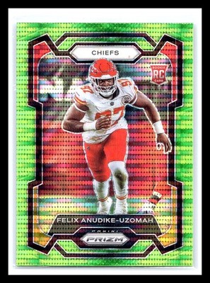 2023 Panini Prizm - Rookies Neon Green Pulsar Prizm #349 Felix Anudike-Uzomah...