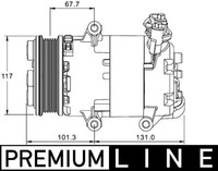 Mahle Kompressor Klimaanlage Premium Line ACP 1330 000P FüR MAX Galaxy Ford 12V