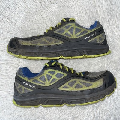 Red Wings Shoes Mens 13 D Gray Lace Up Low Top Safety Toe Athletic Work Shoes