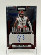 Clark Phillips III 2025 Panini Prizm Draft Picks Sensational Signatures Auto QTY