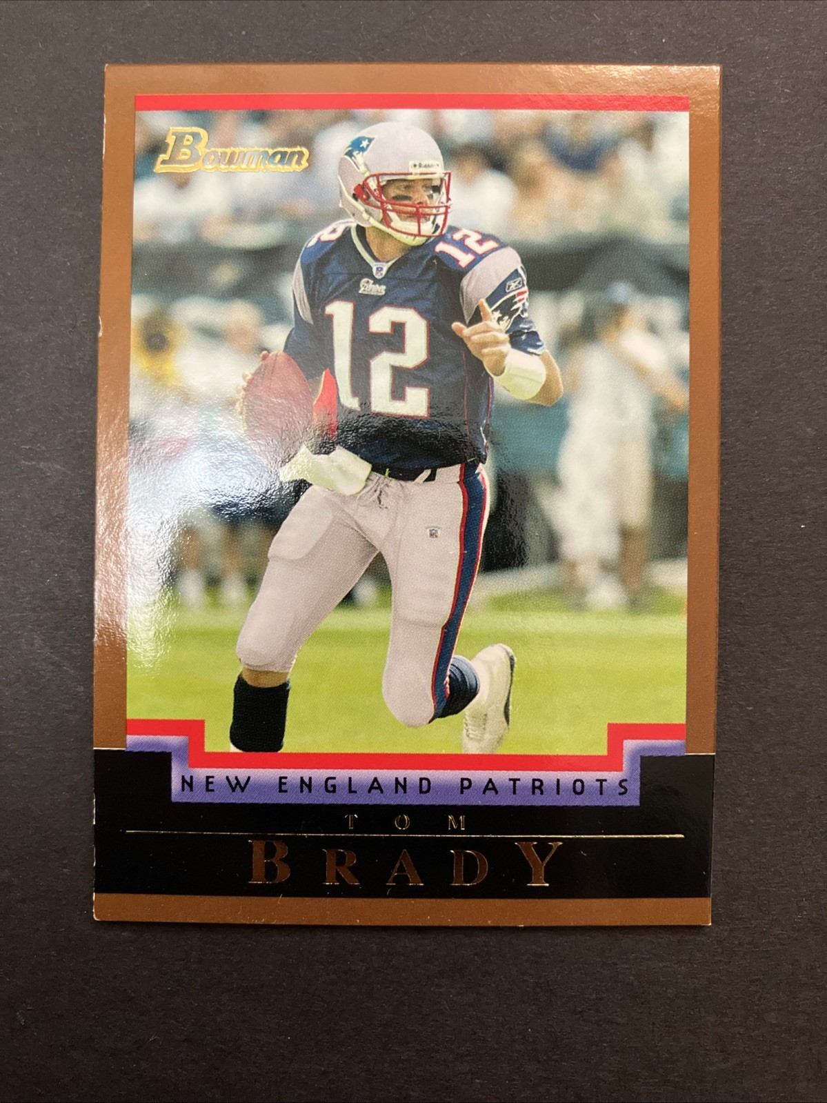 2004 Bowman Tom Brady #106 Gold New England Patriots Football Card