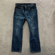 LEVIS Jeans Mens 31x29 Measured Size Blue Tag Size: 31x30 527