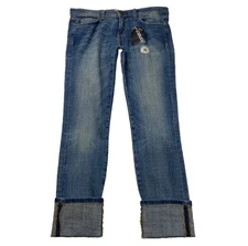 Current Elliott Womens The Beatnik Jeans Size 28 Low Rise Straight Leg NWT