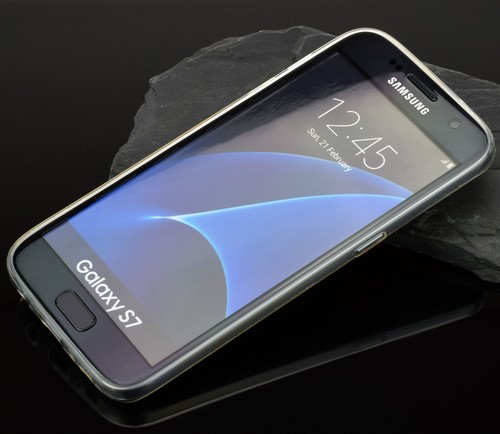 Funda De Silicona Transparente Para Samsung Galaxy S7 + Cristal 9H - Imagen 2 de 6