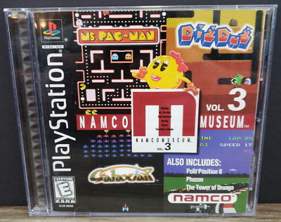 Namco Museum Volume 3 Sony PlayStation 1 PS1 1996 TESTED COMPLETE W/ HINT BOOK