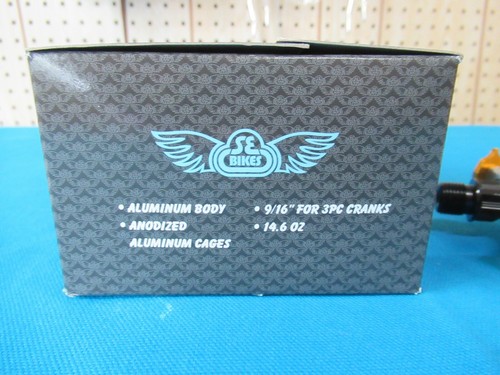 SE Bikes BMX Gold / Silver Bear Trap Pedals 9/16" Set with Reflectors - New - 第 10/11 張圖片