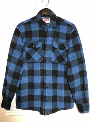 Wrangler Men Fleece Blue Black Buffalo 