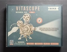 Vitascope Movie Projector 3D Wooden Puzzle Kit ROKR LK601 BOX NOT OPENED