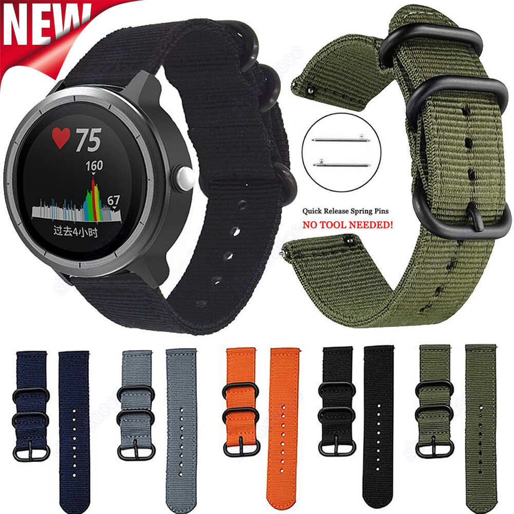 For Garmin Vivoactive 4 4S 3 Move Venu Vivomove HR Nylon Watch Strap Wrist Band | eBay