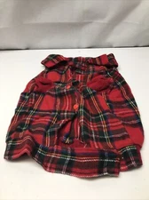 Red Plaid Sweater Dog Costume KG Christmas Xmas