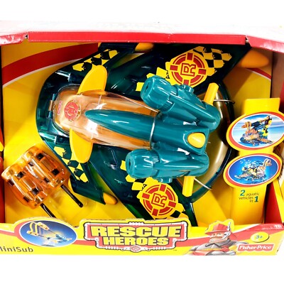 Fisher Price Rescue Heroes Mini Sub 2-In-1 Vehicles w/ VHS Brand