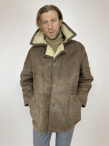antartex Vintage SHEEPSKIN Coat made In Scotland Mens size M-L - Picture 6 of 16