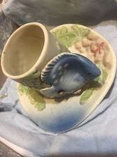 Vintage Takahashi San Francisco Japan Fish Tea Cup & Saucer Hand Painted