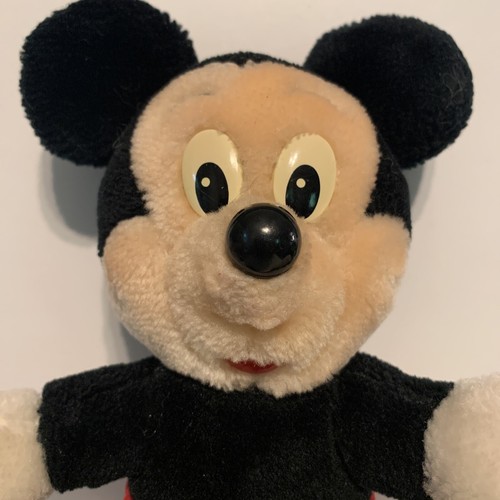 Vintage Disneyland Disney World Parks MICKEY MOUSE 8" Seated Stuffed Plush - Picture 2 of 7