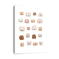 Ass Bathroom Print, Funny Bathroom Art Print, Funny Bum Print Bathroom Bum Print