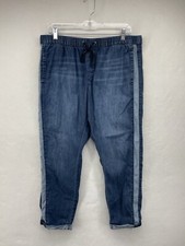 SIGNATURE BY LEVI STRAUSS WOMENS PANTS BLUE SZ 14 DENIM JEANS ELASTIC WAISTBAND