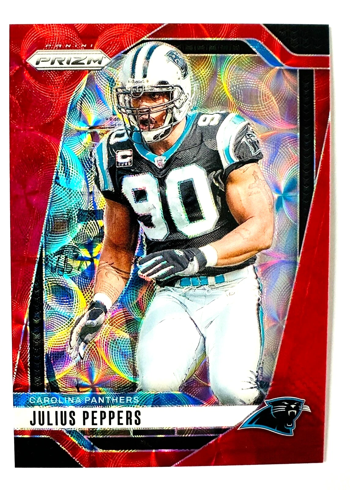 2024 Panini Prizm Julius Peppers RED Scope Prizm Card SP #/20 Panthers Legend!