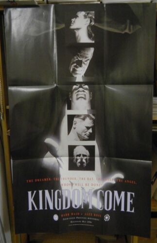 KINGDOM COME DC COMICS 38 X 24 FOLDED PROMO POSTER 1996 MARK WAID ALEX ROSS