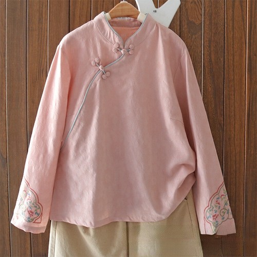 HZCX Fashion Men's Vintage Painting Print Satin Shirt - Ice Silk Hanfu Style Frog Button Top, Summer Casual - View #13
