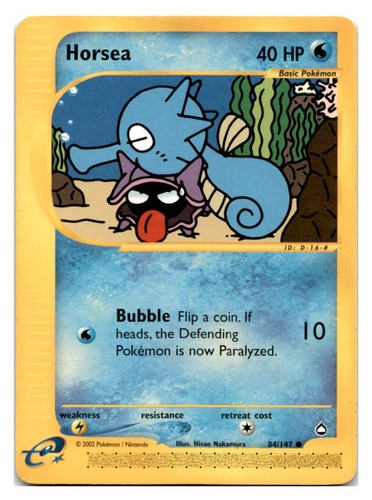 PSA9 2003 Pokémon Aquapolis Horsea タッツー GRADED PSA 9 2003 Pokemon Aquapolis Horsea #85 | eBay