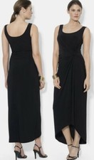 Ralph Lauren front knot jersey dress black sz 2