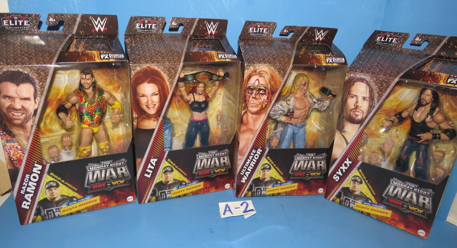 Mattel WWE VS WCW Monday Night War Elite Series 5 COMPLETE SET (4). NEW IN BOX.