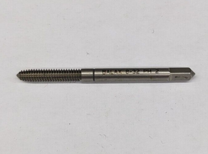 Balax #8-32 NC Fluteless Plug Tap Thread Roll Forming HSS H2 11642-000 USA