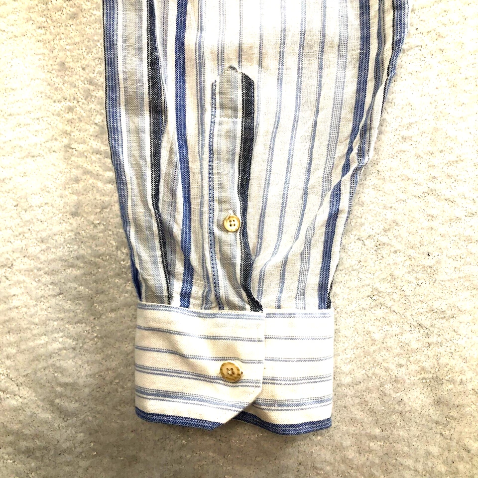 Tasso Ella Island Mens Linen Blend Dress Shirt Size XL Button-Up Long Sleeve - Image 3 of 4