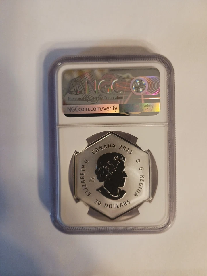 2023 Canada Snowflake  Crystal NGC  Reverse Proof 70 Queen Elizabeth Label RARE  - Image 3 of 4