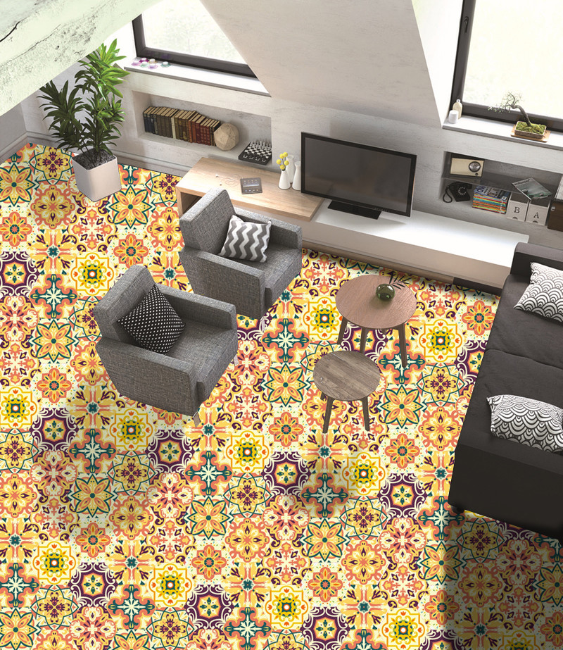 10 PCS HEXAGON SELFADHESIVE NONSLIP BATHROOM KITCHEN FLOOR WALL TILE