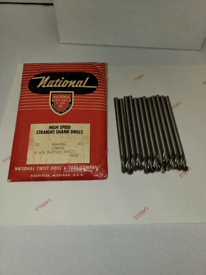 12  NATIONAL twist drill Co  roofing drill #1 special 1768 k 4 o/a 