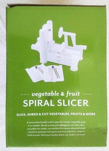Sur La Table~ Spiral Slicer ~ Fruit, Veggies ~ White ~ 3 Blades ~ Compact Design - Picture 3 of 7
