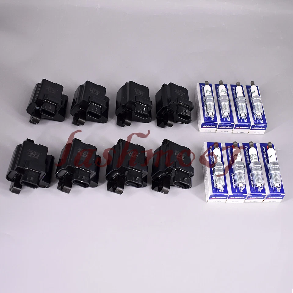 Paquete de 8 bobinas de encendido y bujías y cables para Chevy GMC UF271 41-962 48322 Foto 3 de 4