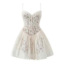 Bloggers favs shop liropolla-0 vintage white lace corset dress