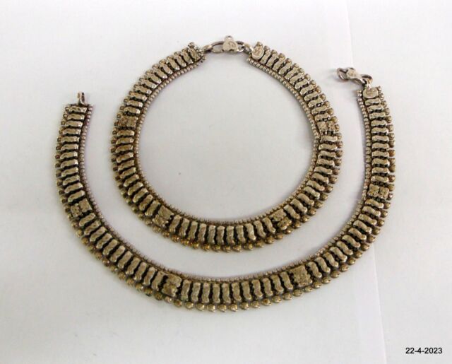 Vintage Antique Ethnic Tribal Silver Anklet Chain Feet Bracelet Pair Handmade Vintage Antique Ethnic Tribal Silver Anklet Chain Feet Bracelet Pair Handmade