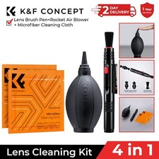 K&F Concept 4-in-1 Camera Lens Cleaning Kit with Brush Blower 2x Cleaning Cloth