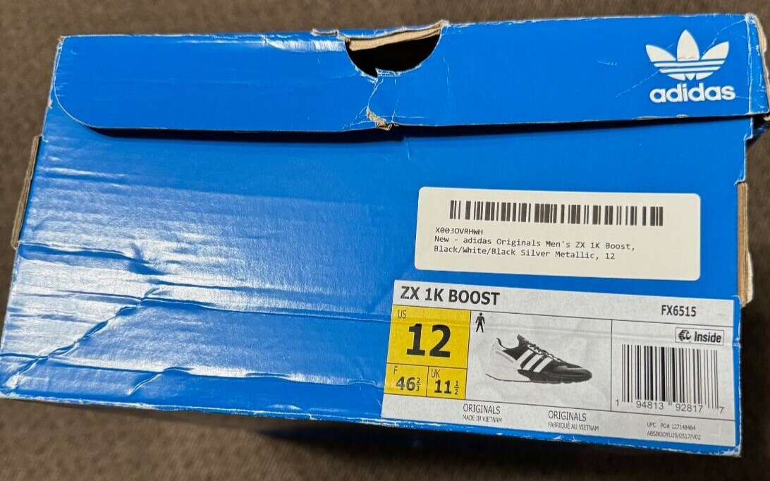 セット しまの Adidas ZX 1K Boost Black White 2021 Mens Size 12 US Athletic