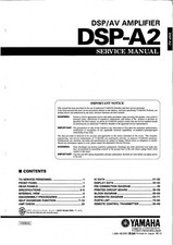 Service Manual Guide For Yamaha DSP-A2