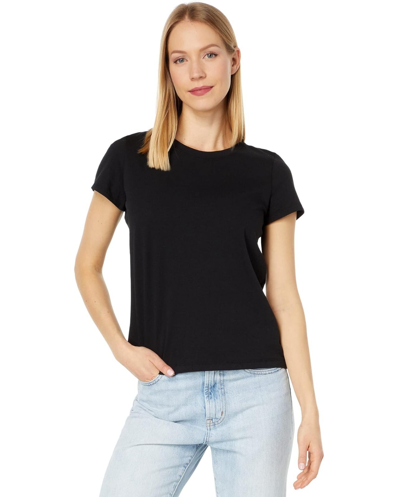 Madewell L101127  Womens Black Northside Vintage Short Sleeve Tee Tie M