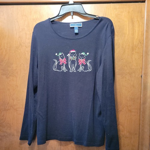 Karen Scott XL Sparkly Christmas Shirt 