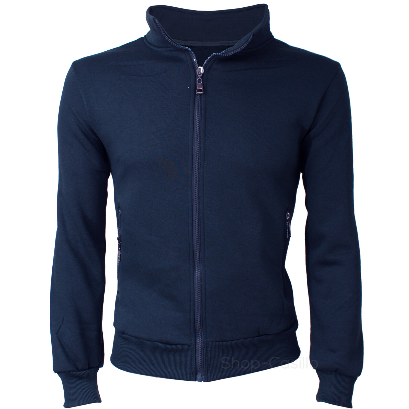 felpa uomo senza cappuccio con zip