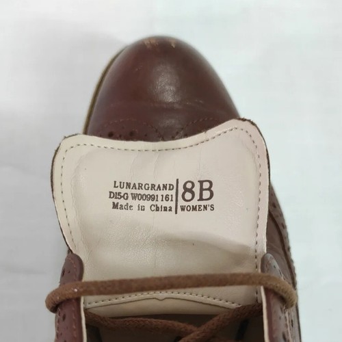Oxford para mujer Cole Haan LunarGrand W00991 161 punta de ala cuero marrón talla 8B - Imagen 11 de 19