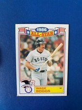 1987 TOPPS WADE BOGGS 1986 ALL-STAR GAME COMMEMORATIVE SET 15/22 RED SOX